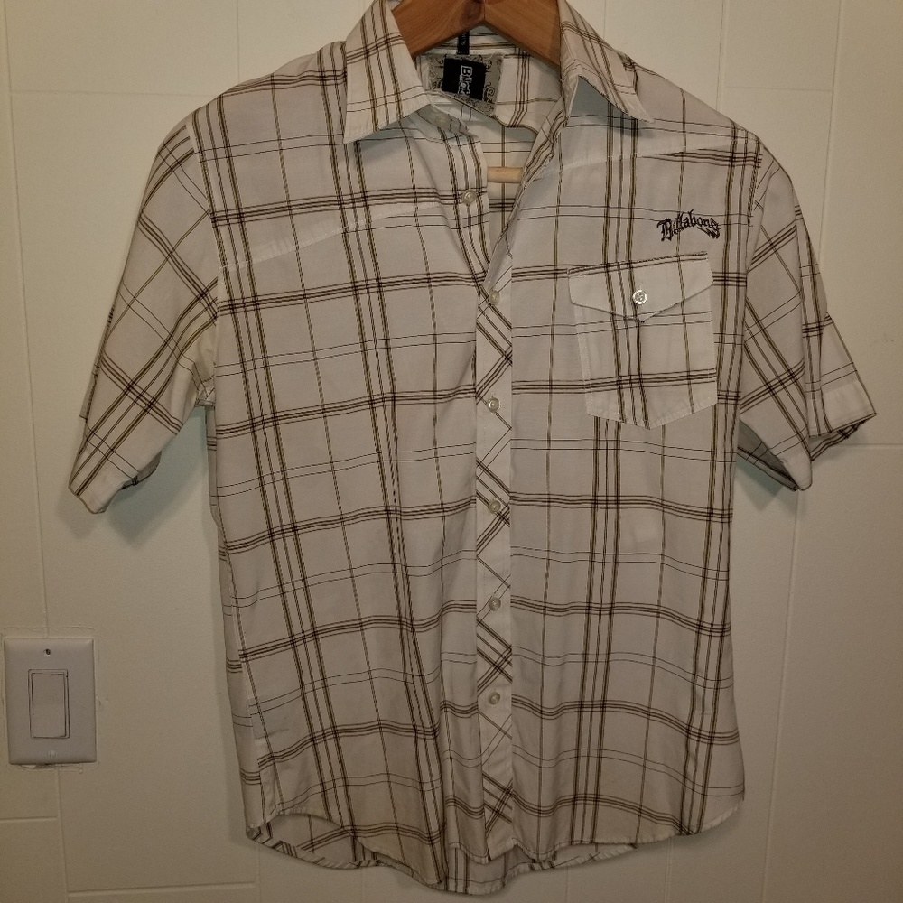 Billabong mens button up short sleeve shirt